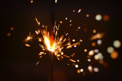 Lit sparkler