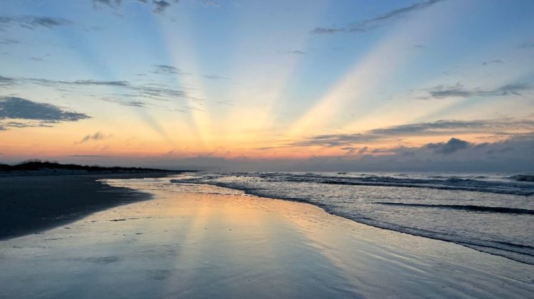 sun rise at the beach