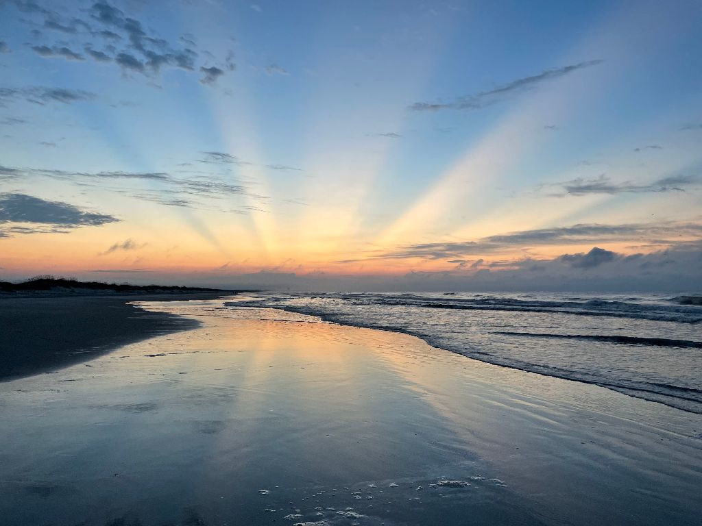 sun rise at the beach