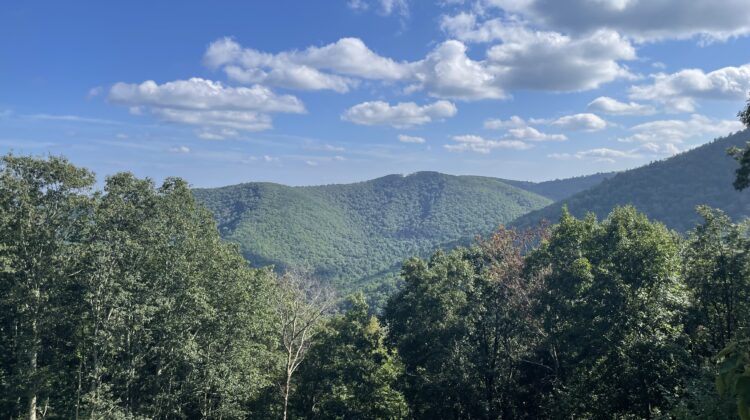 View of mountains in Boone, NC