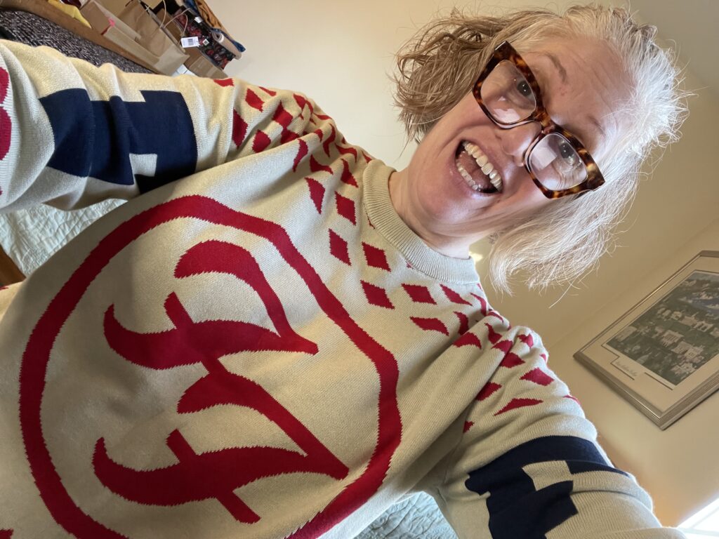 Emily in a Foo Fighter Sweater