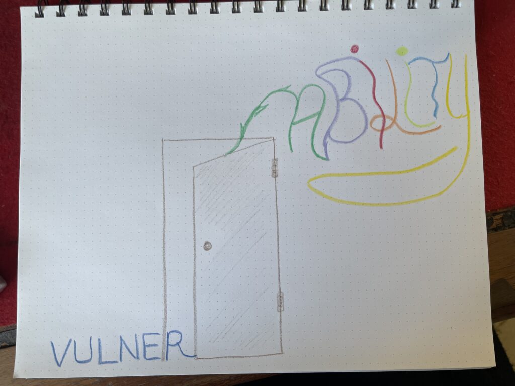Drawing of the word vulnerability