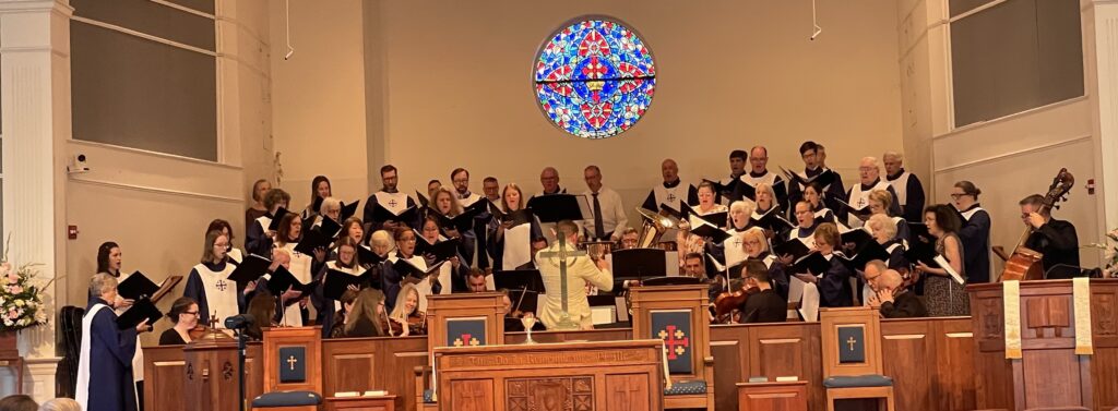 Church choir singing