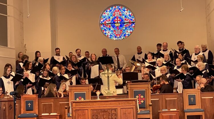 Church choir singing