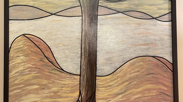 abstract painting of an Elm tree
